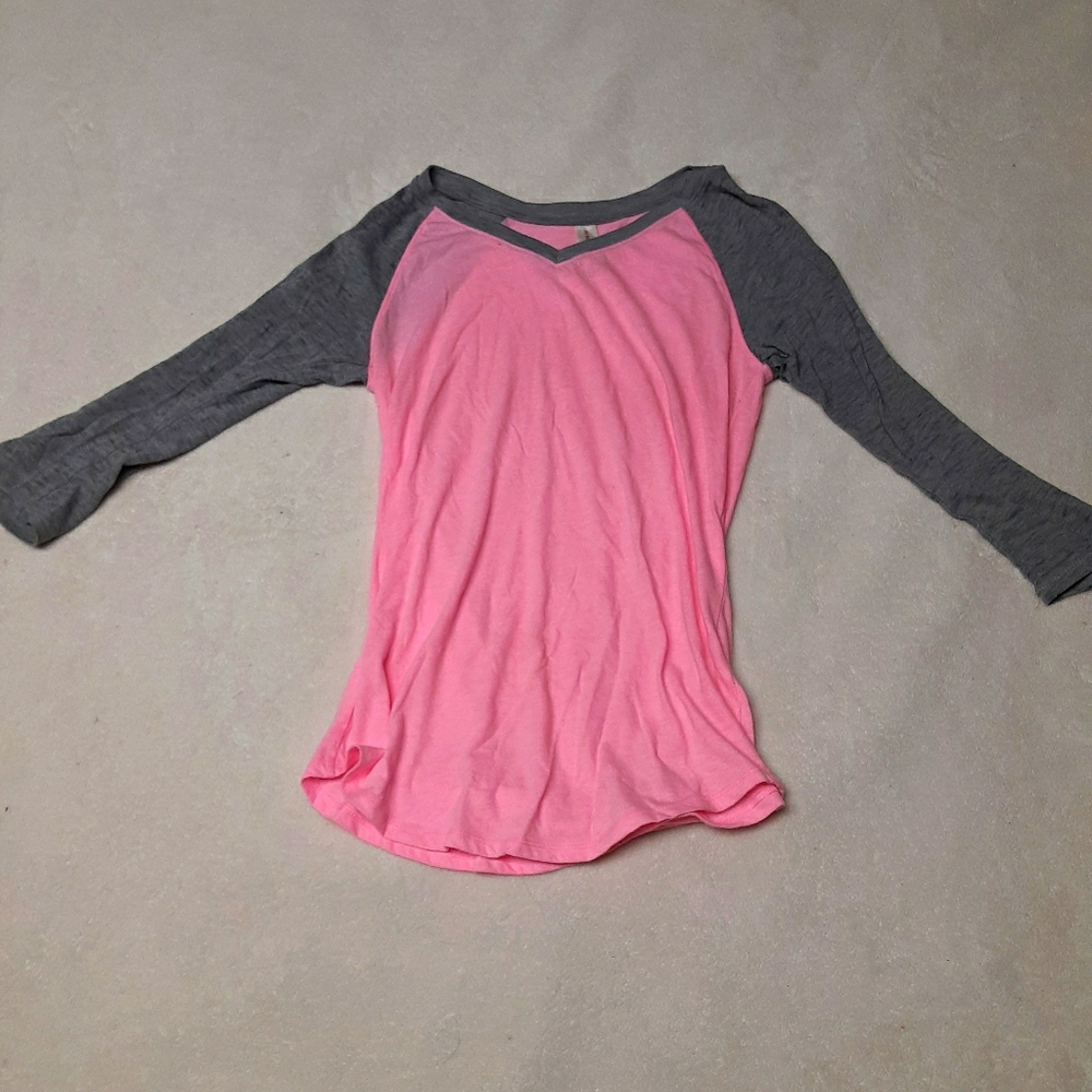 Pink and grey soft thin tee shirt